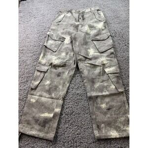 Maniere De Voir Grey Digital Camo Cargo Pants Women Streetwear Utility